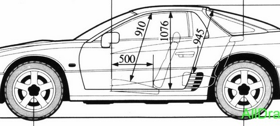 Mitsubishi 3000 GT (1992) (Mitsubishi 3000 GT (1992)) - drawings of the car